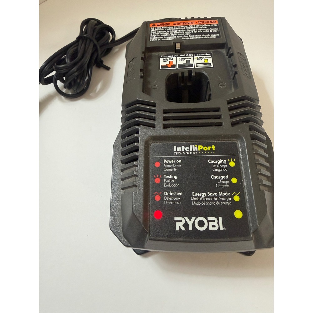 Ryobi P118 18V ONE+ IntelliPort Dual Chemistry Battery Charger NiCd Lithium Ion